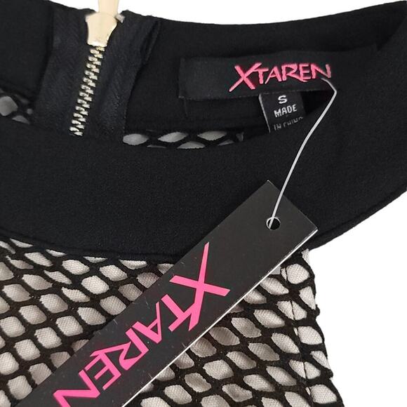 Xtaren Mesh Net High Neck Dress Cocktail Party - Picture 7 of 11